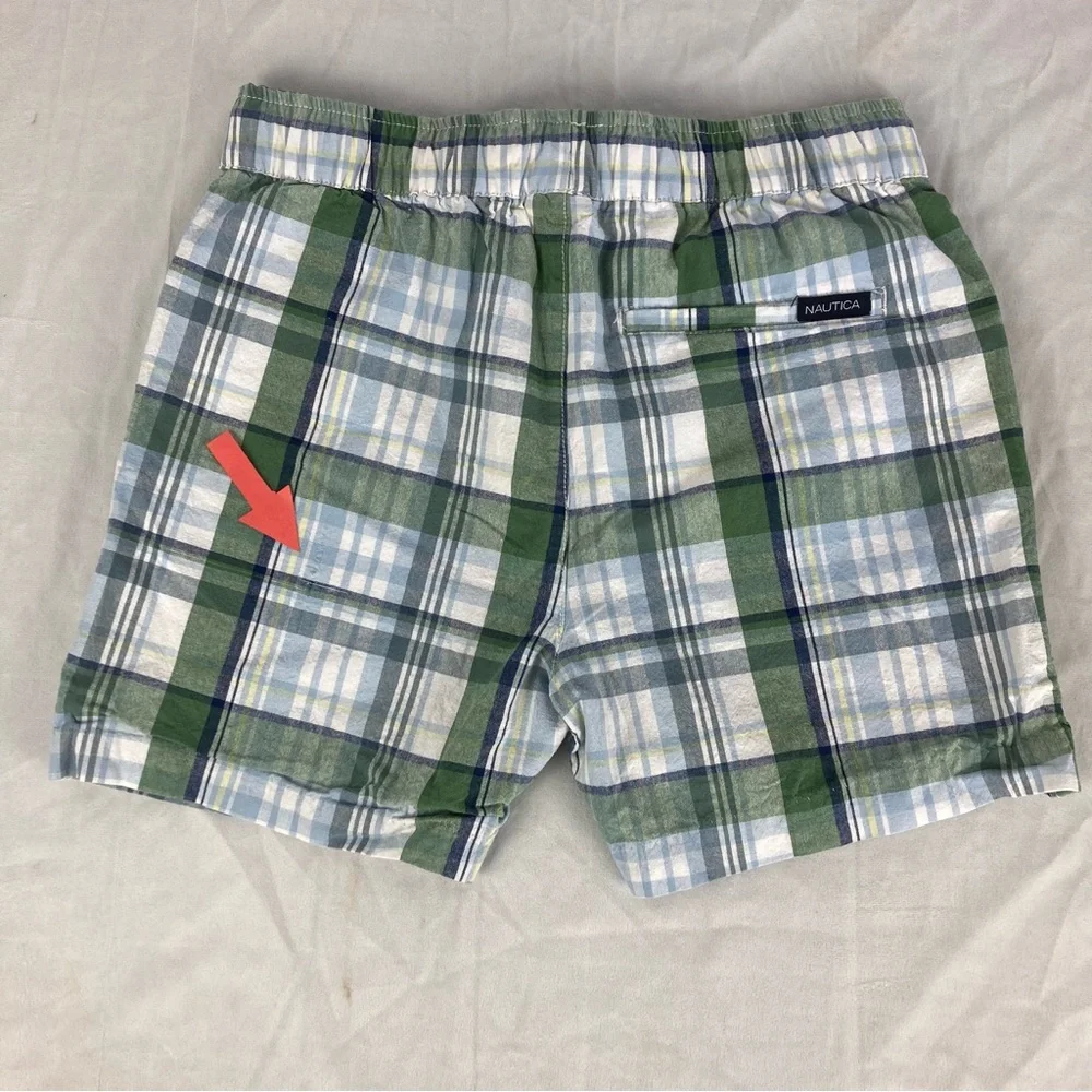 Set of 4 Nautica Plaid & Nautical Patterned Elastic Waist Shorts Boys' Sz 14/16 - Picture 3 of 14